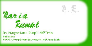 maria rumpl business card